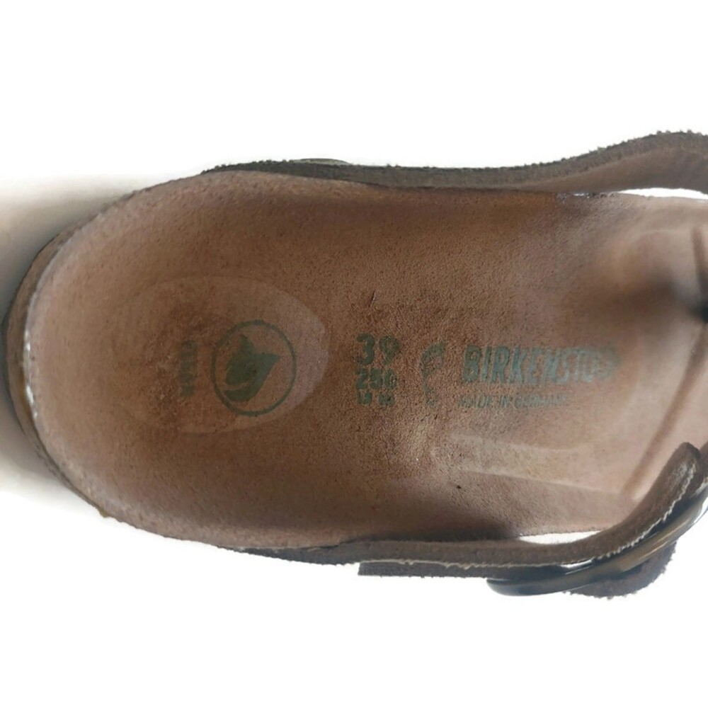 Birkenstock Womens 8 Mens 6 Gizeh Vegan Big Buckle Sandals EU 39 Faded Khaki - Picture 3 of 11